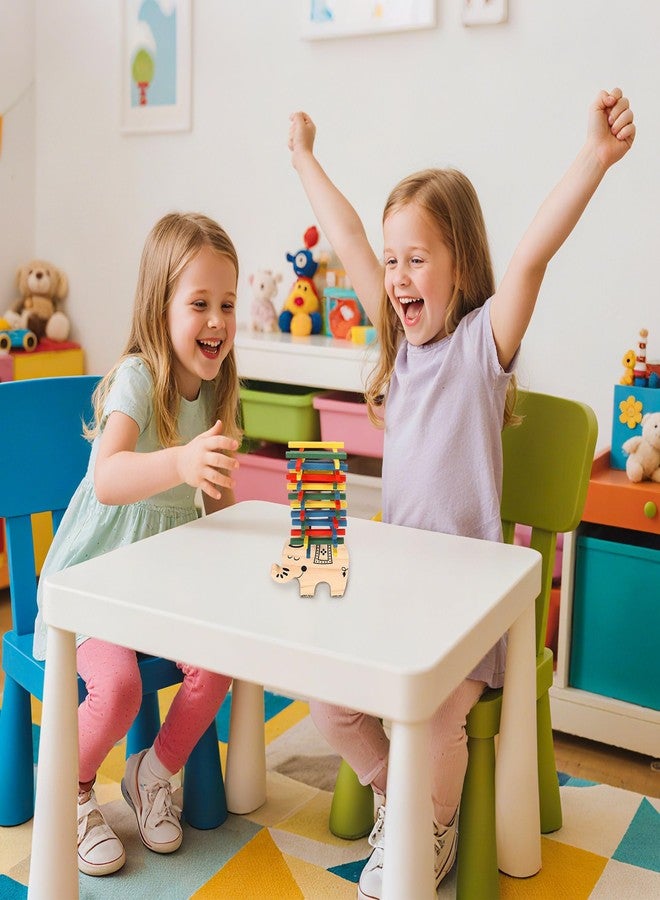 GOTHINK Elephant Stack Up - Elephant Themed Wooden Balancing Game for Motor Skill and Dexterity Building for Children Ages 3 and Up, 2+ Players, Best Travel Game - Image 5